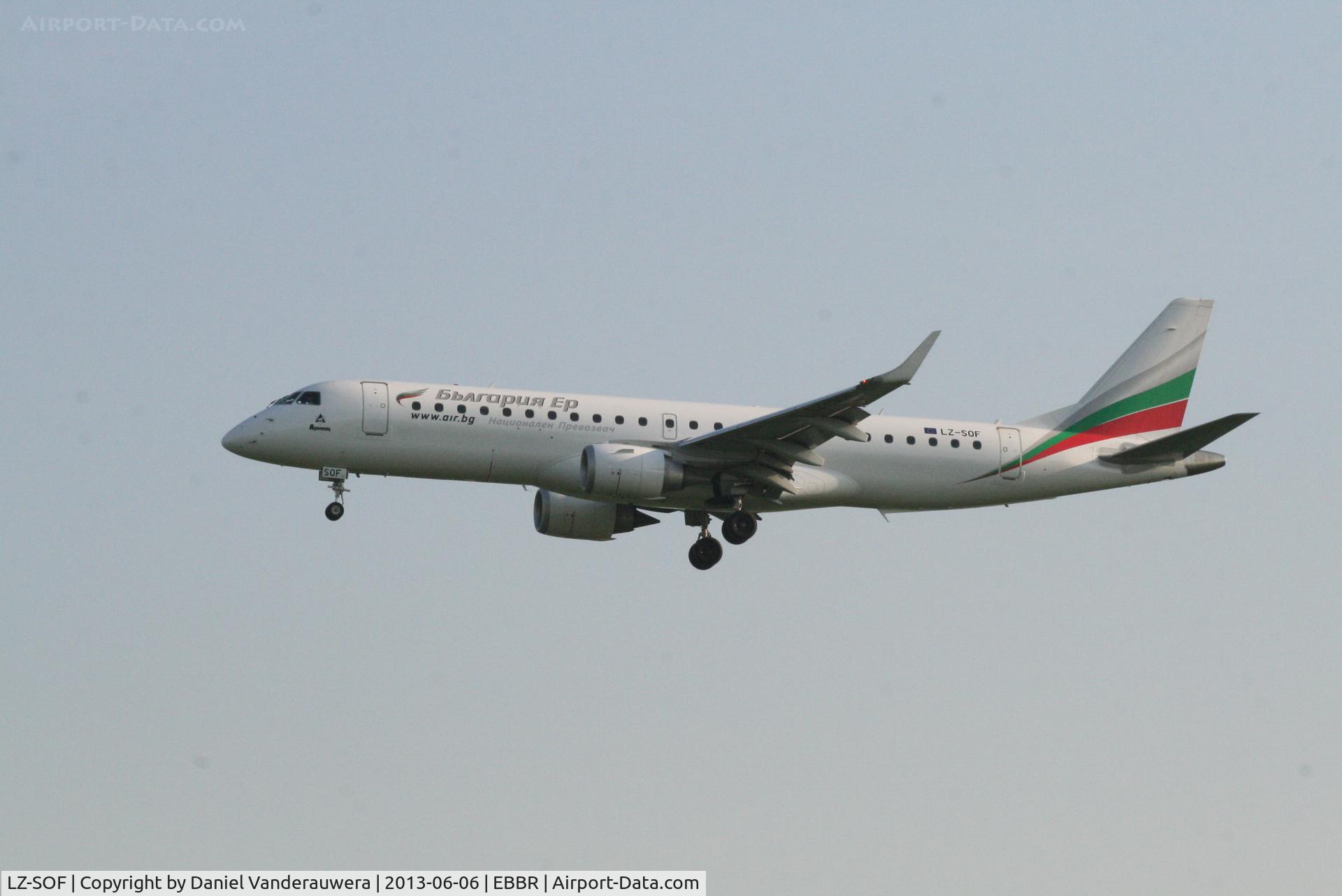 LZ-SOF, 2012 Embraer 190AR (ERJ-190-100IGW) C/N 19000492, Flight FB405 is descending to RWY 25L