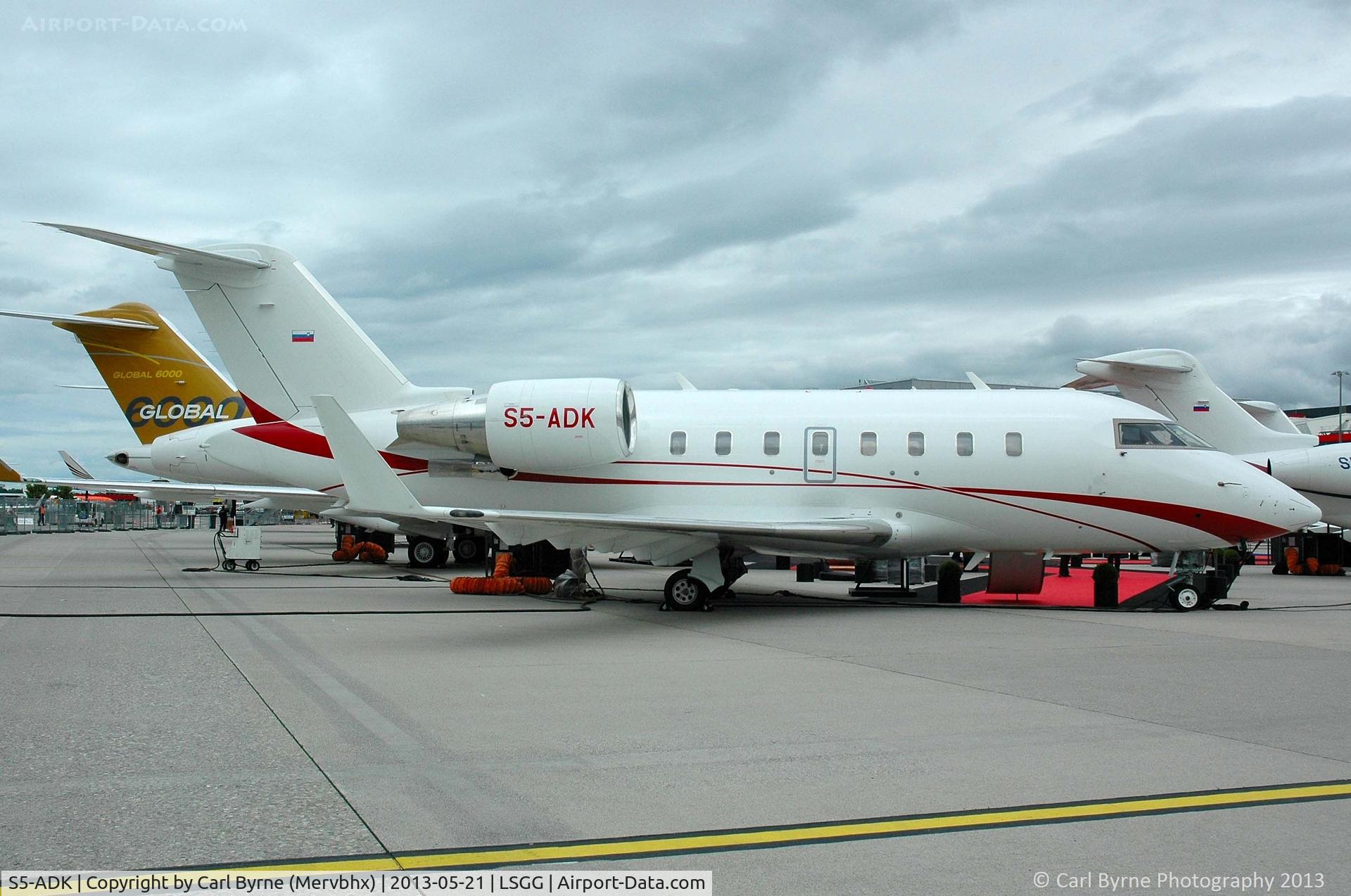 S5-ADK, 2010 Bombardier Challenger 605 (CL-600-2B16) C/N 5855, Part of the EBACE 2013 Static Display
