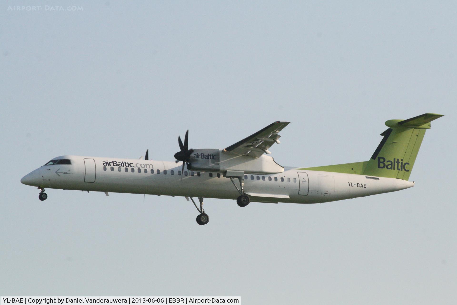 YL-BAE, 2009 Bombardier DHC-8-402 Dash 8 C/N 4289, Arrival of flight BT601 to RWY 25L
