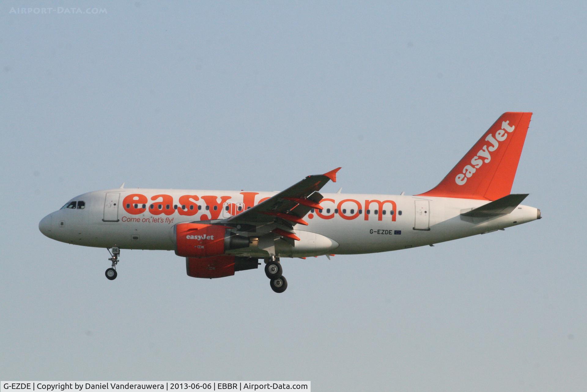 G-EZDE, 2008 Airbus A319-111 C/N 3426, Arrival of flight EZY2795 to RWY 25L