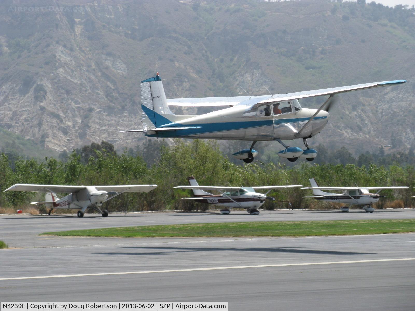 N4239F, 1958 Cessna 172 C/N 46139, 1958 Cessna 172, Continental O-300 145 Hp six cylinder, takeoff  Rwy 22