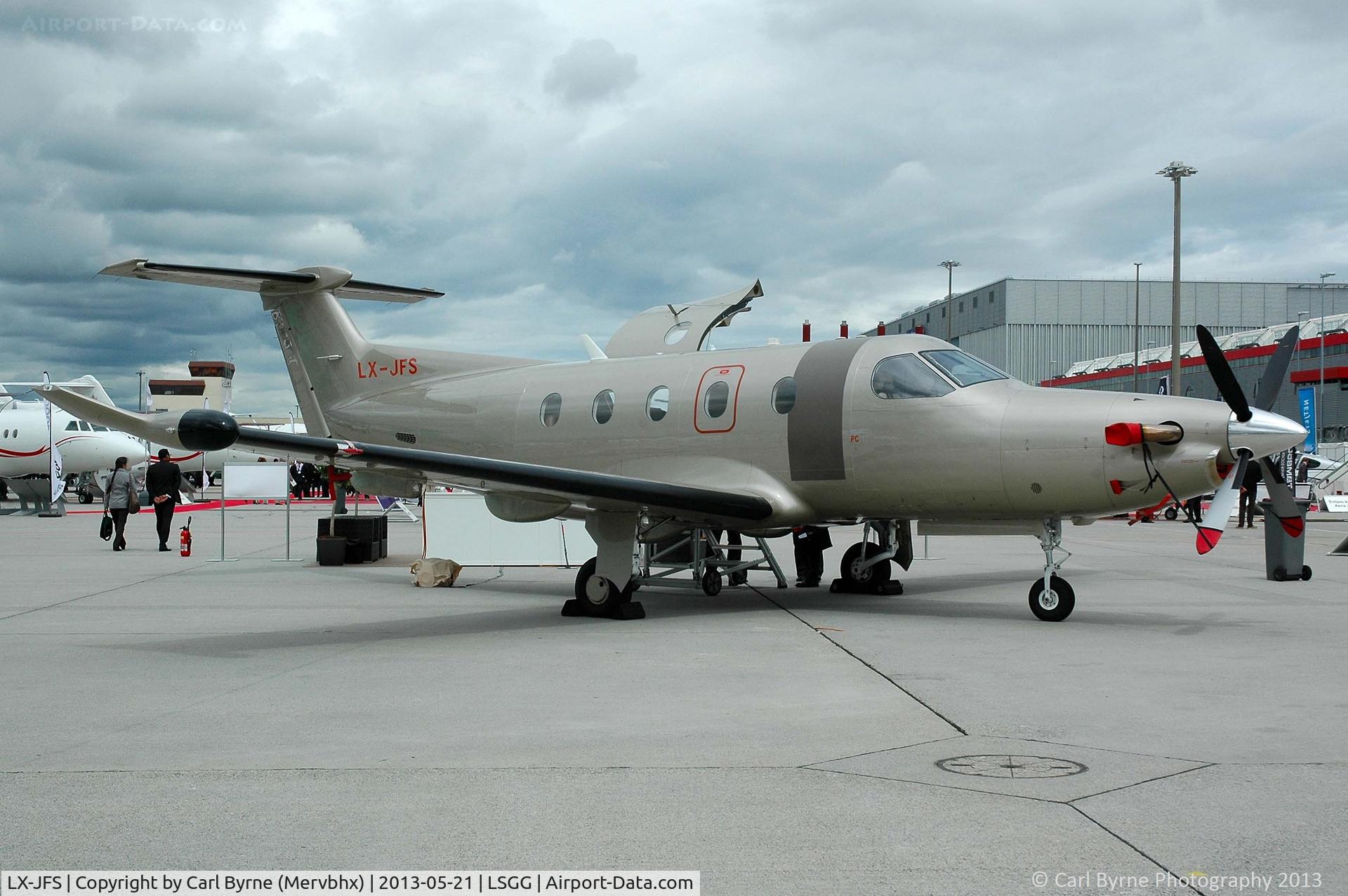 LX-JFS, 2011 Pilatus PC-12/47E C/N 1314, Part of the EBACE 2013 Static Display