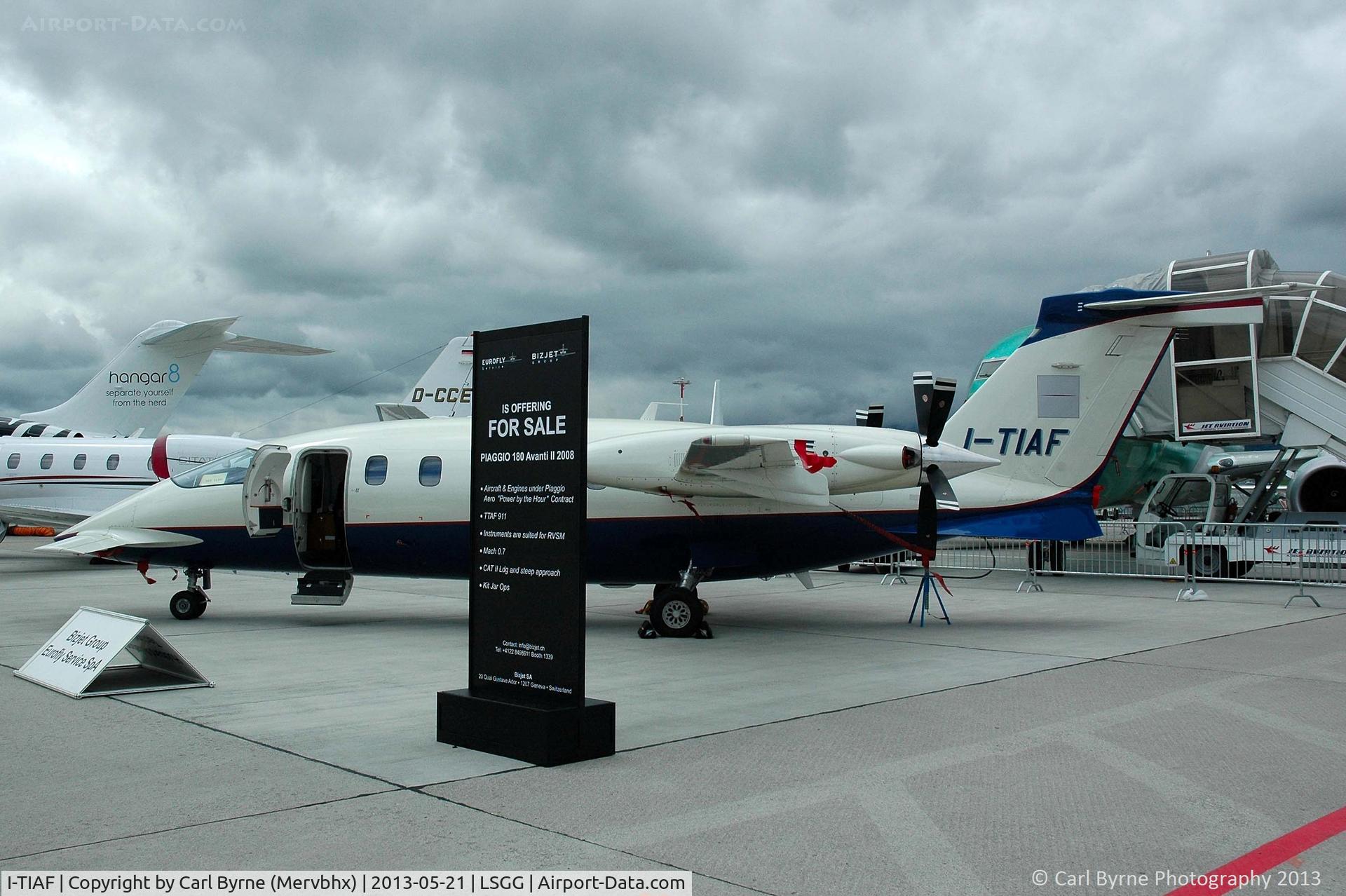 I-TIAF, 2009 Piaggio P-180 Avanti C/N 1188, Part of the EBACE 2013 Static Display