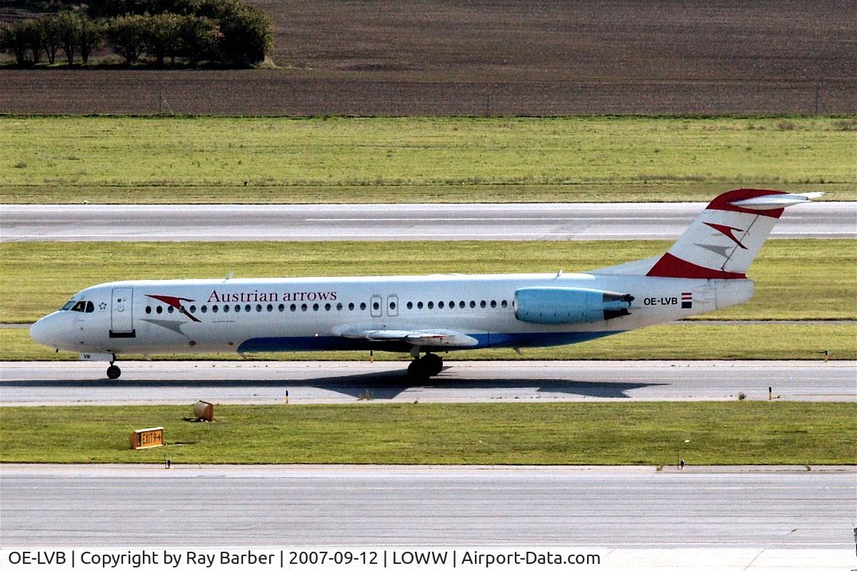 OE-LVB, 1994 Fokker 100 (F-28-0100) C/N 11502, Fokker F-100 [11502] (Austrian Arrows) Vienna-Schwechat~OE 12/09/2007