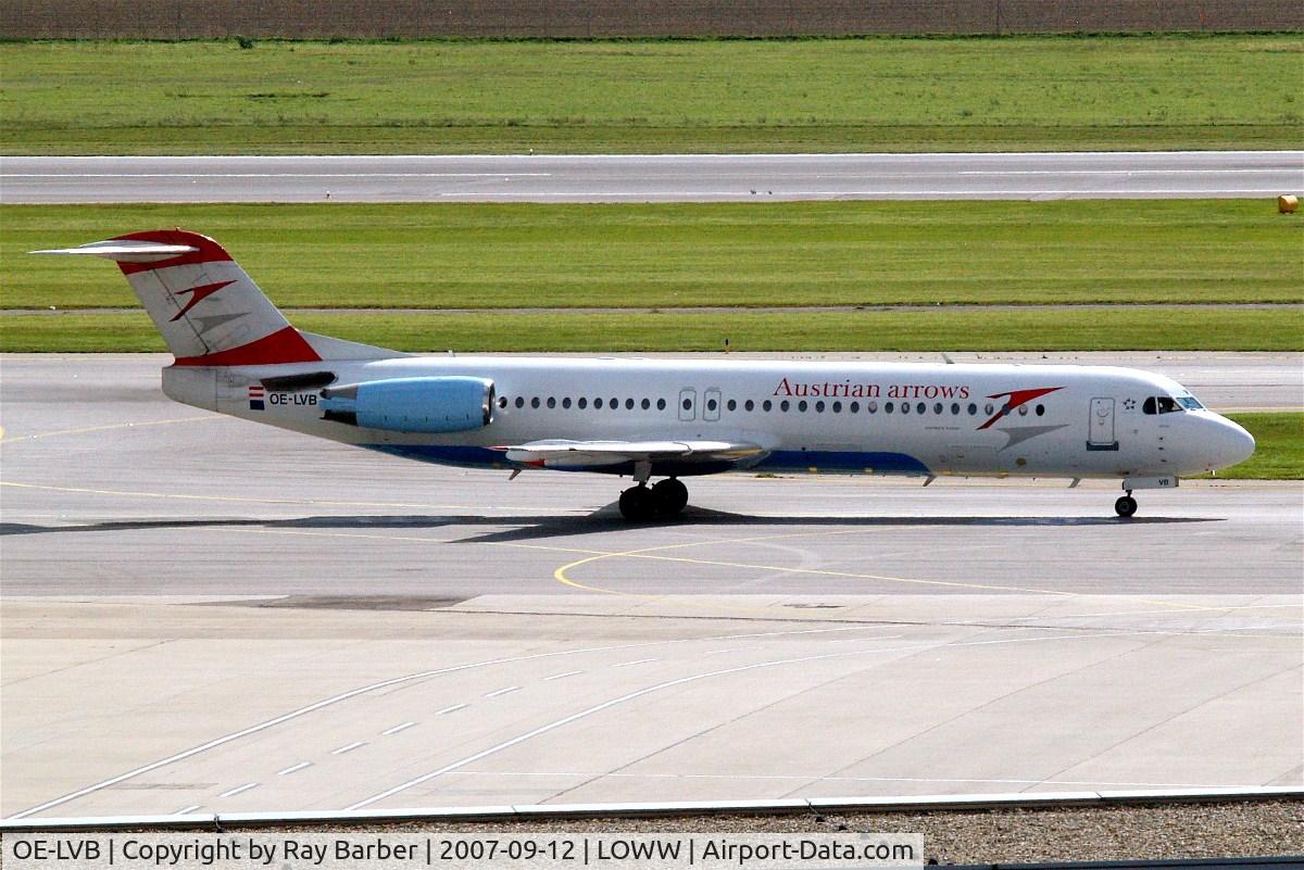 OE-LVB, 1994 Fokker 100 (F-28-0100) C/N 11502, Fokker F-100 [11502] (Austrian Arrows) Vienna-Schwechat~OE 12/09/2007