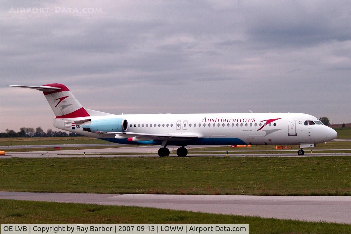 OE-LVB, 1994 Fokker 100 (F-28-0100) C/N 11502, Fokker F-100 [11502] (Austrian Arrows) Vienna-Schwechat~OE 13/09/2007