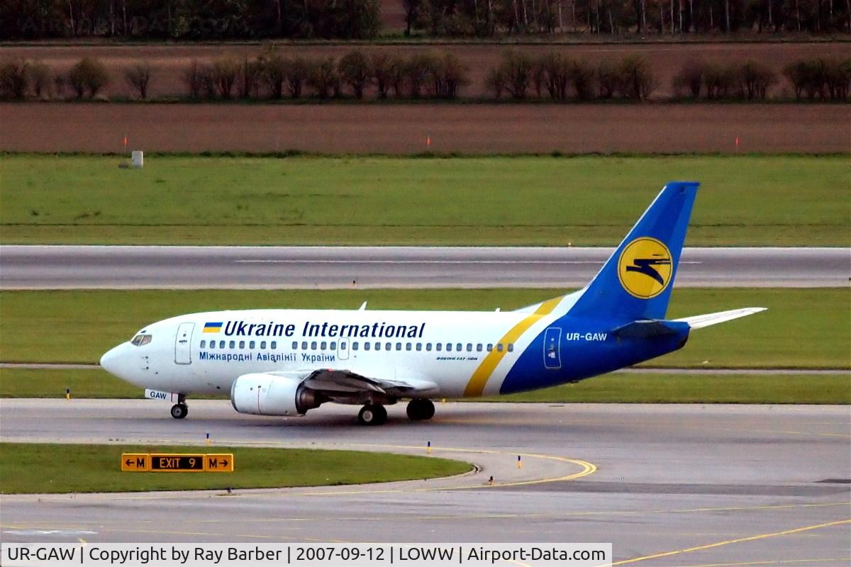 UR-GAW, 1991 Boeing 737-5Y0 C/N 24898, Boeing 737-5Y0 [24898] (Ukraine International Airlines) Vienna-Schwechat~OE 12/09/2007