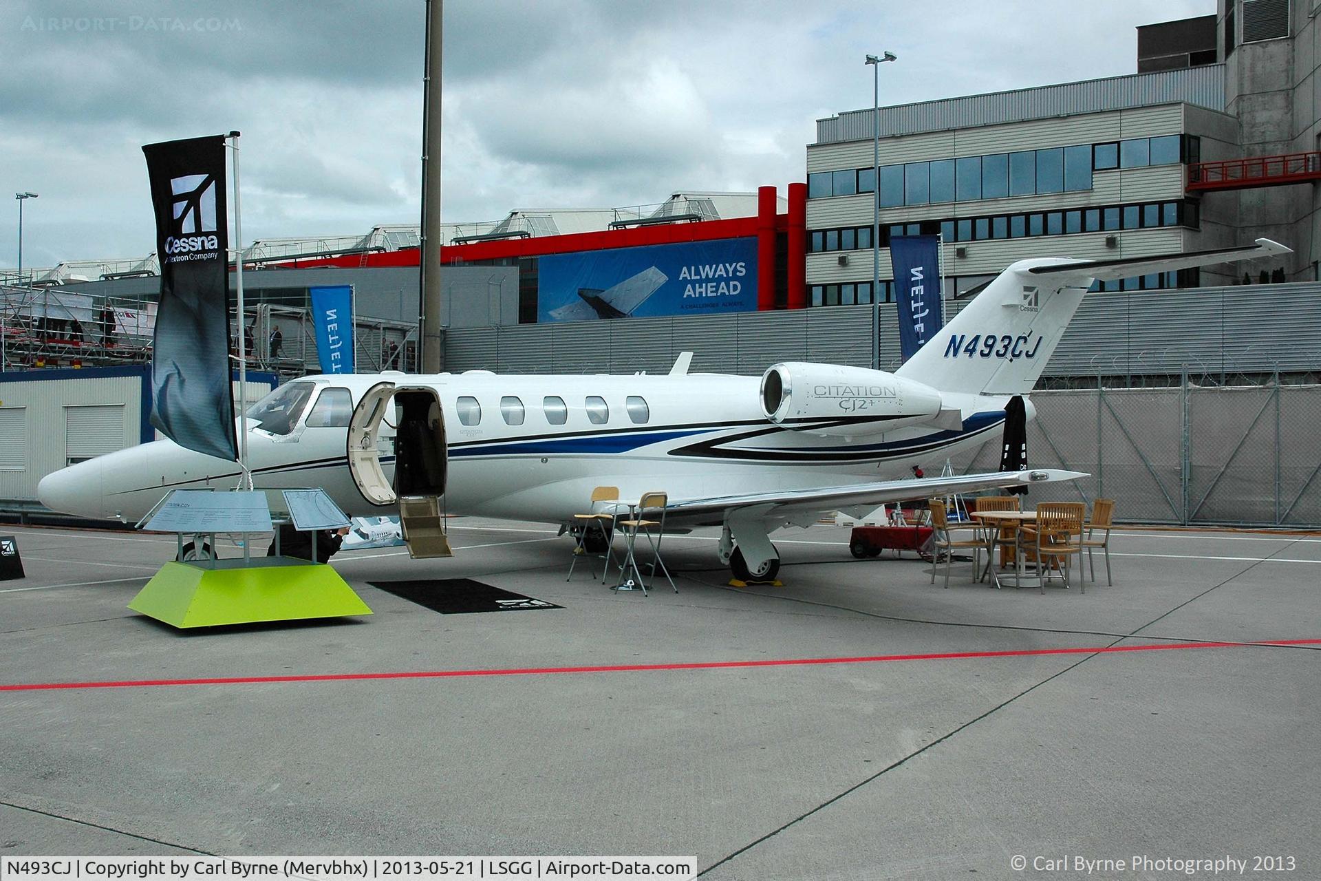 N493CJ, Cessna 525A CitationJet CJ2+ C/N 525A-0493, Part of the EBACE 2013 Static Display