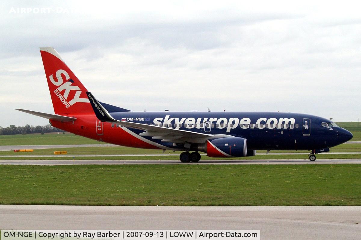 OM-NGE, 2006 Boeing 737-76N C/N 32676, Boeing 737-76N [32676] (SkyEurope Airlines) Vienna-Schwechat~OE 13/09/2007