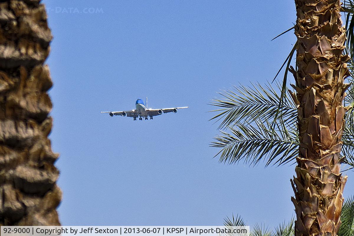 92-9000, 1987 Boeing VC-25A (747-2G4B) C/N 23825, Air Force One. Arrival at Palm Springs