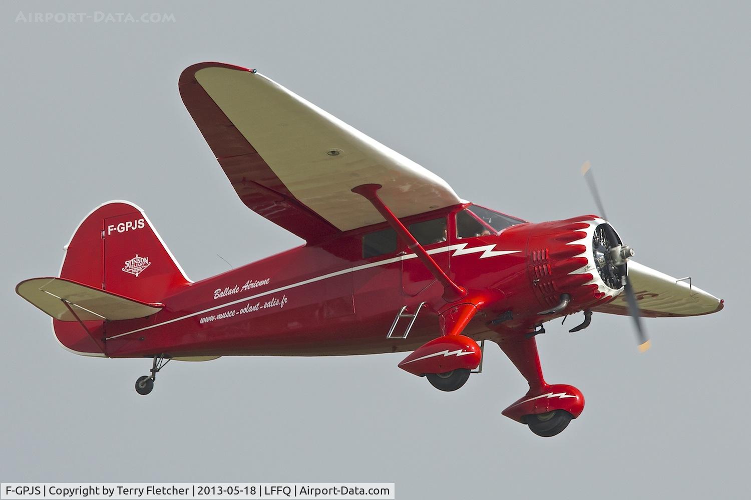 F-GPJS, 1937 Stinson SR-10C Reliant C/N 3-5846, At 2013 Airshow at La Ferte Alais , Paris