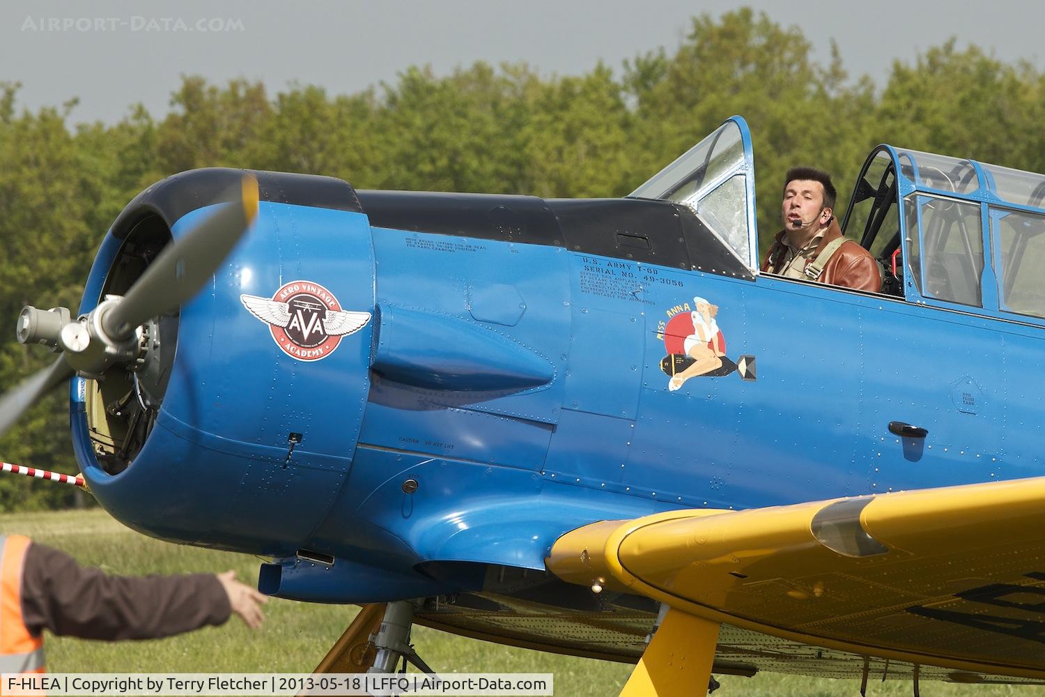 F-HLEA, North American T-6G Texan C/N 168-160, At 2013 Airshow at La Ferte Alais , Paris, France