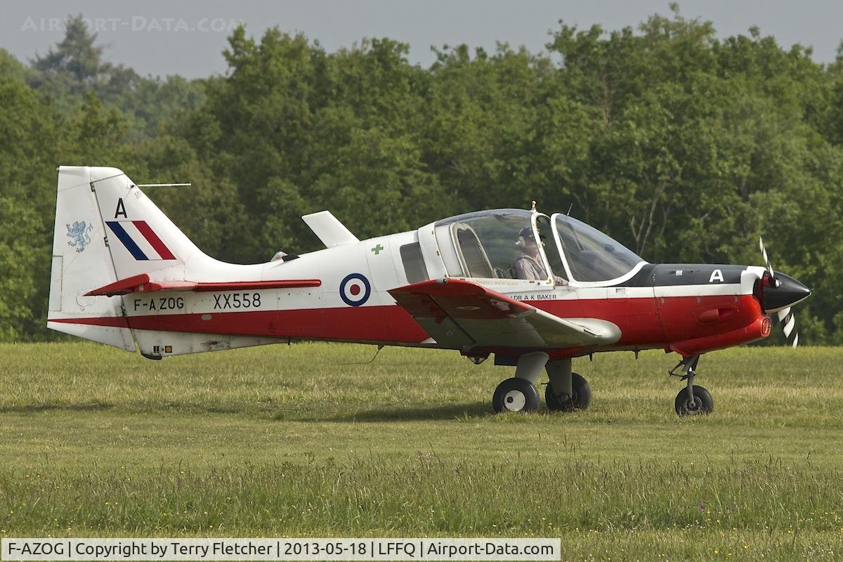 F-AZOG, 1973 Scottish Aviation Bulldog T.1 C/N BH.120/254, At 2013 Airshow at La Ferte Alais , Paris, France
