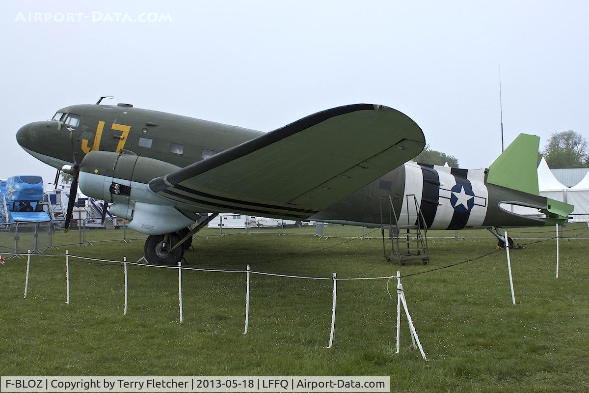 F-BLOZ, 1942 Douglas DC3C-S1C3G (C-47A-20-DK) C/N 13142, At 2013 Airshow at La Ferte Alais , Paris, France