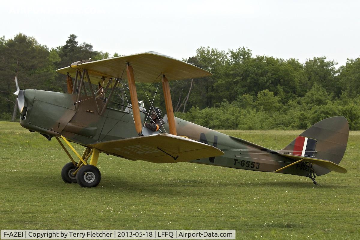 F-AZEI, 1941 De Havilland DH-82A Tiger Moth II C/N 84882, At 2013 Airshow at La Ferte Alais , Paris, France