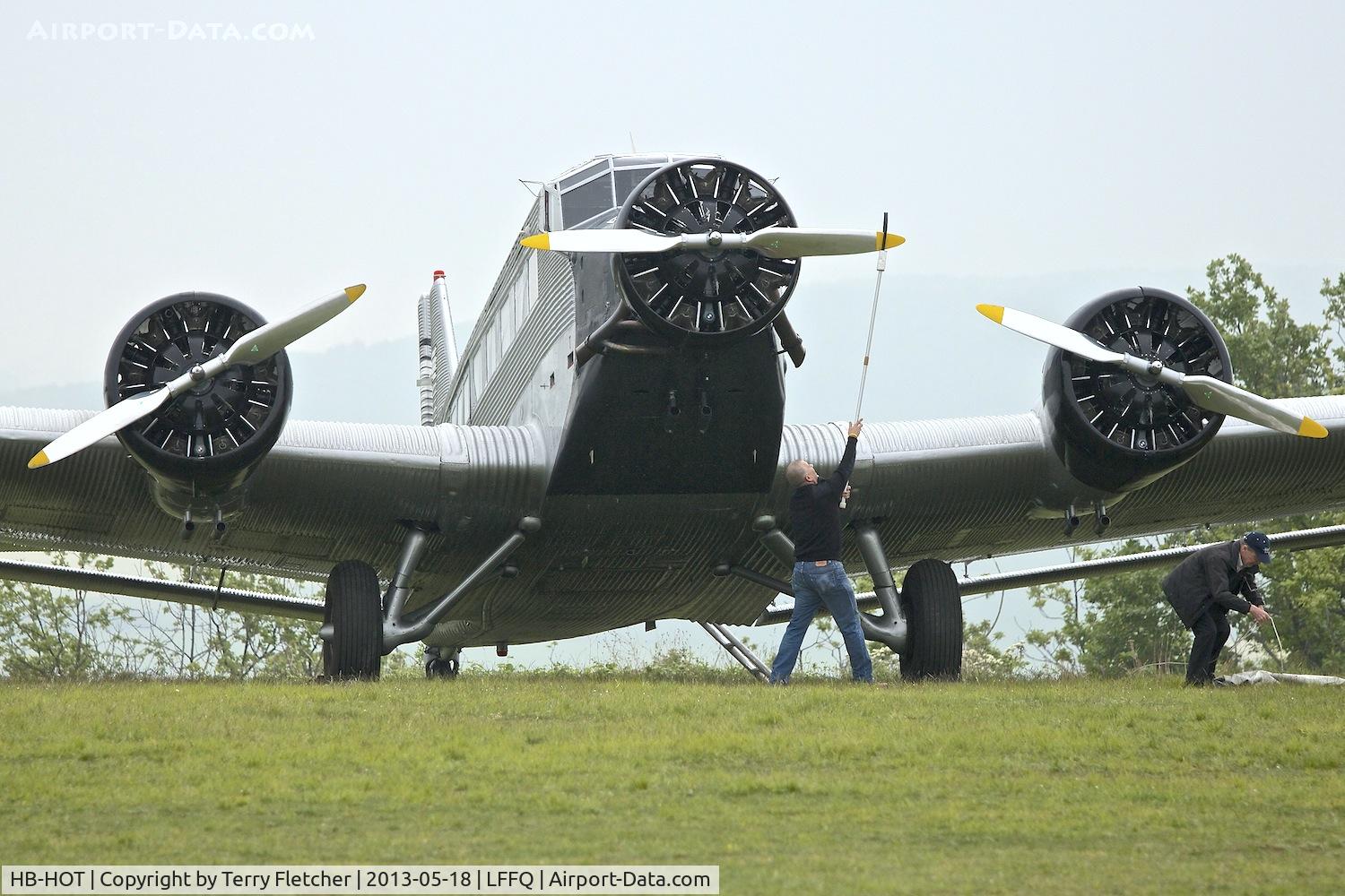 HB-HOT, 1939 Junkers Ju-52/3m g4e C/N 6595, At 2013 Airshow at La Ferte Alais , Paris, France