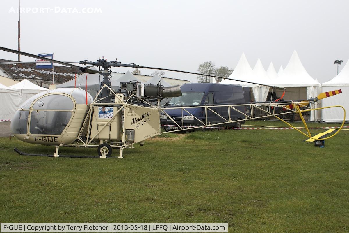 F-GIJE, 1956 Sud SE-313B Alouette II C/N 1003, At 2013 Airshow at La Ferte Alais , Paris, France