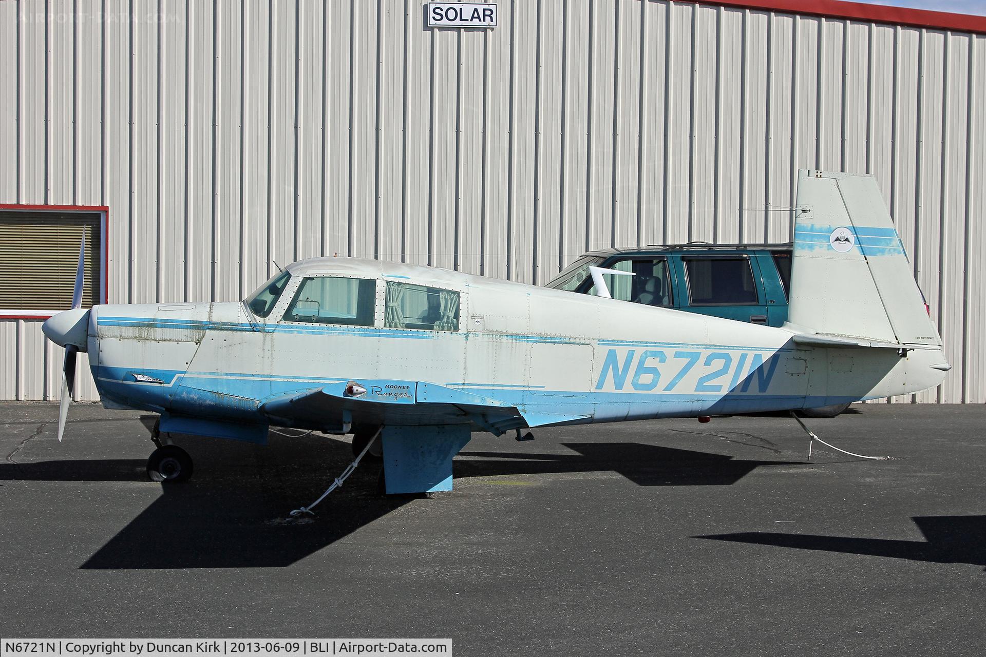 N6721N, 1968 Mooney M20C Ranger C/N 680050, Another Mooney in a poor state at Bellingham