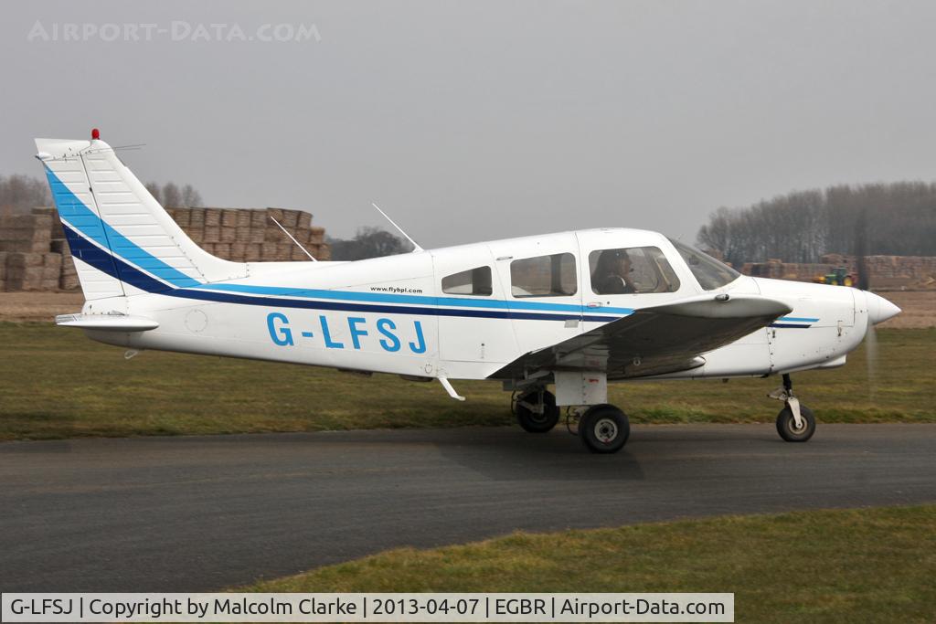 G-LFSJ, 1979 Piper PA-28-161 Cherokee Warrior II C/N 28-7916536, Piper PA-28-161 at The Real Aeroplane Club's Spring Fly-In, Breighton Airfield, April 2013.