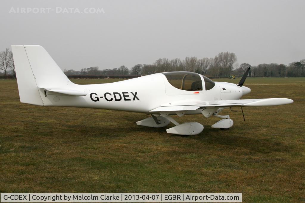 G-CDEX, 2004 Europa Tri Gear C/N PFA 247-12507, Europa at The Real Aeroplane Club's Spring Fly-In, Breighton Airfield, April 2013.
