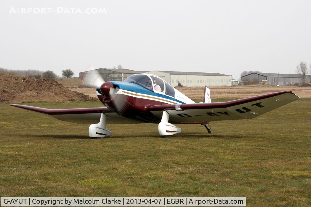 G-AYUT, 1964 SAN Jodel DR-1050 Ambassadeur C/N 479, Jodel DR-1050 Ambassadeur at The Real Aeroplane Club's Spring Fly-In, Breighton Airfield, April 2013.