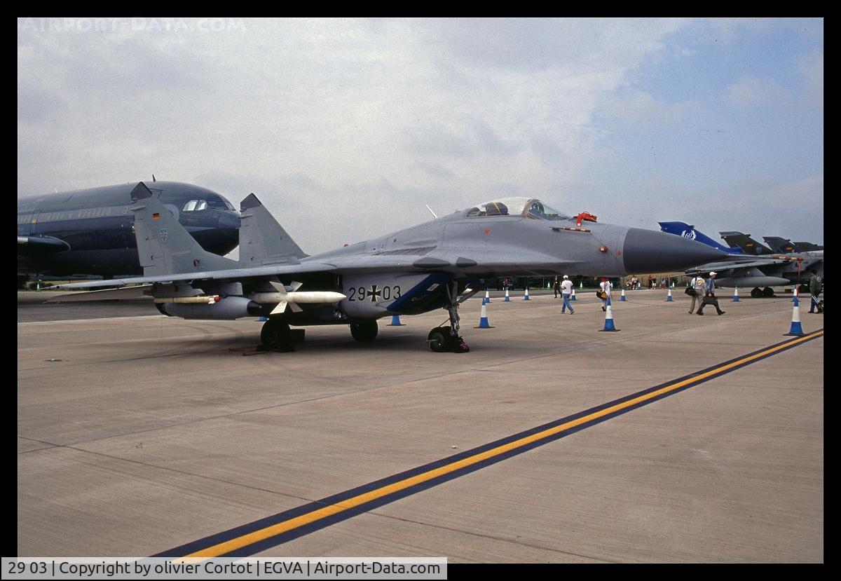 29 03, 1988 Mikoyan-Gurevich MiG-29G C/N 2960525110, RIAT 2002