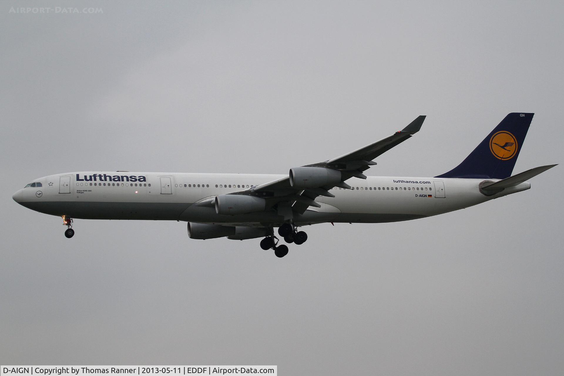 D-AIGN, 1998 Airbus A340-313 C/N 213, Lufthansa Airbus A340