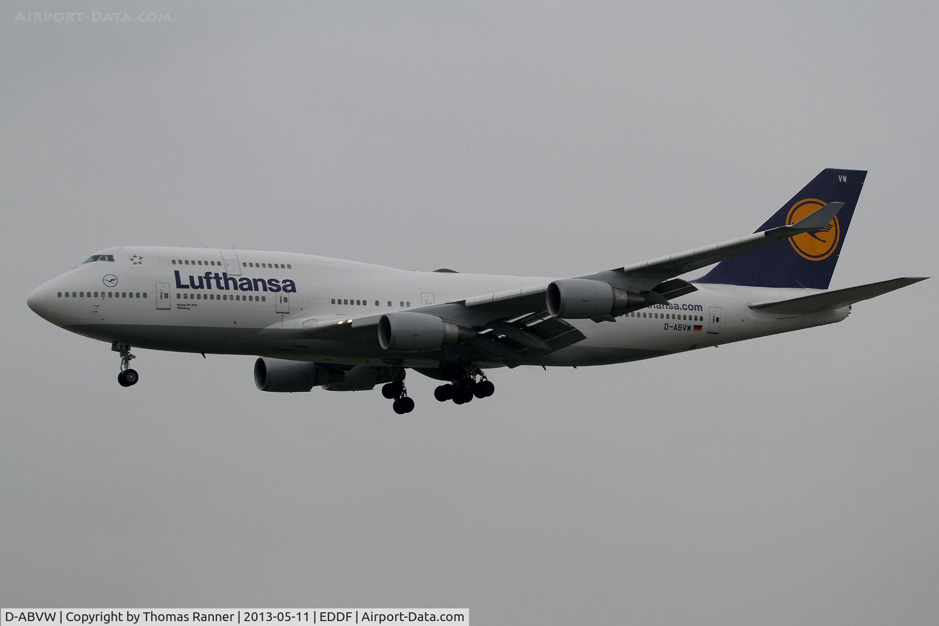 D-ABVW, 1999 Boeing 747-430 C/N 29493, Lufthansa Boeing 747