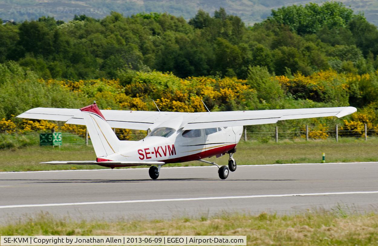 SE-KVM, Cessna F177RG C/N 0115, Departing from Oban Airport (North Connel).