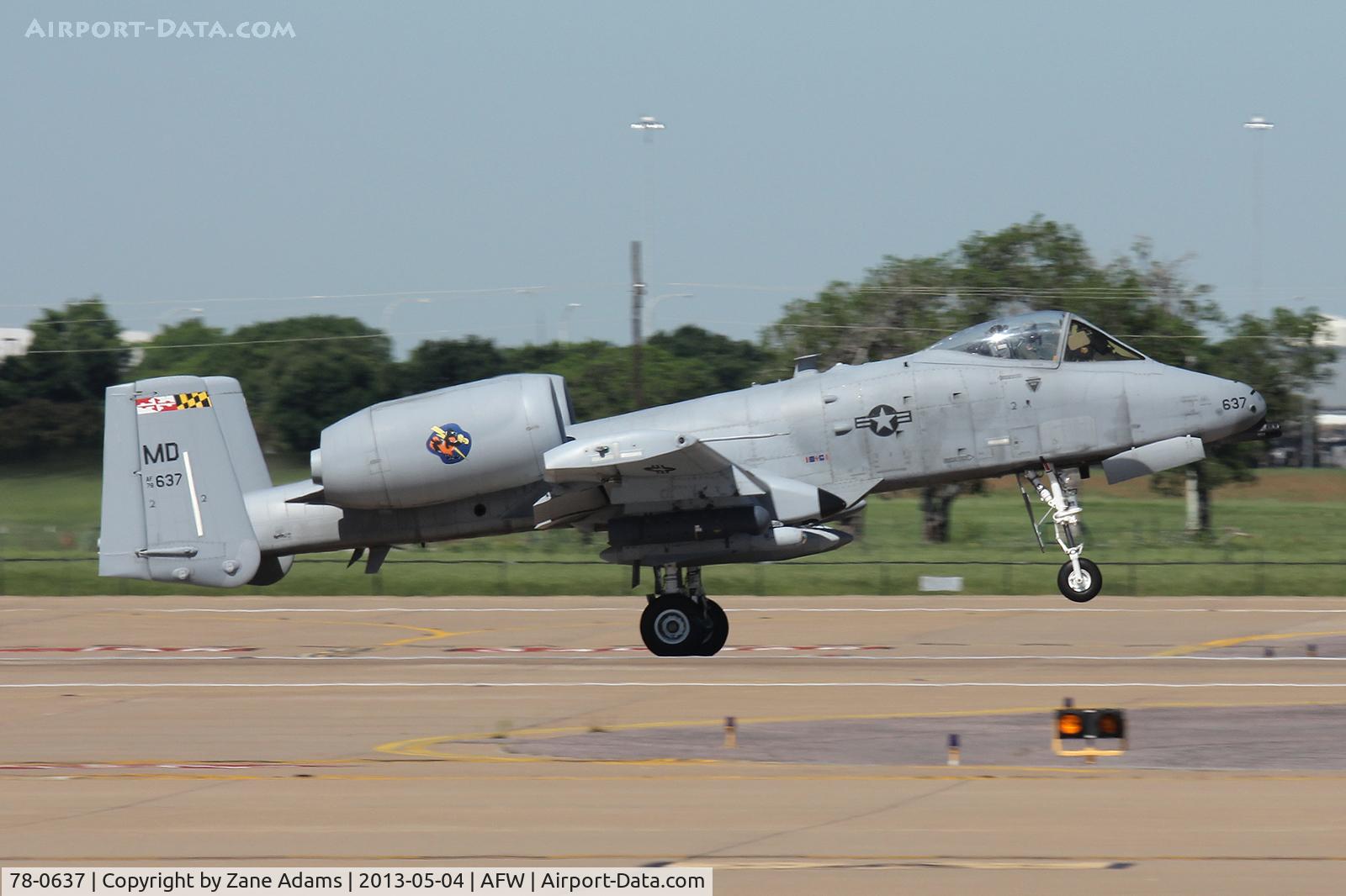 78-0637, 1978 Fairchild Republic A-10C Thunderbolt II C/N A10-0257, At Alliance Airport - Fort Worth, TX