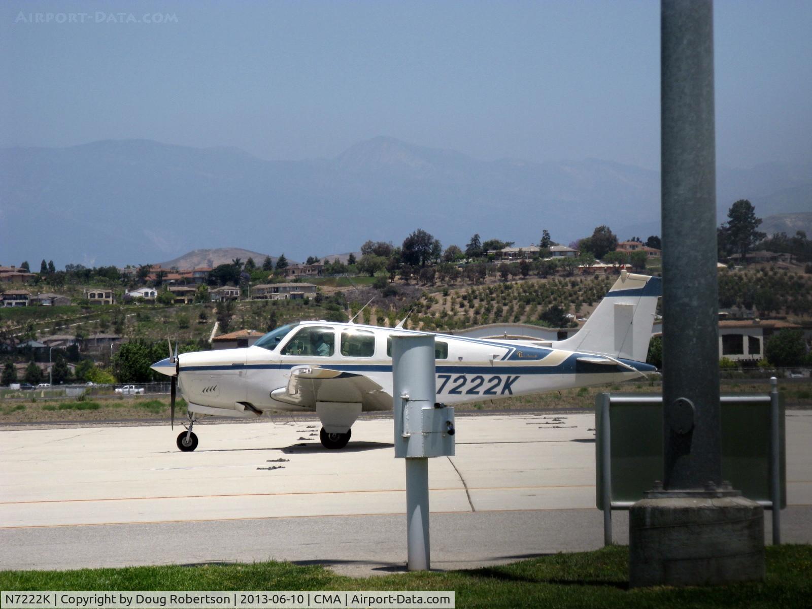 N7222K, 1984 Beech A36 Bonanza 36 C/N E-2164, 1984 Beech A36 BONANZA, Continental IO-550-B 300 Hp