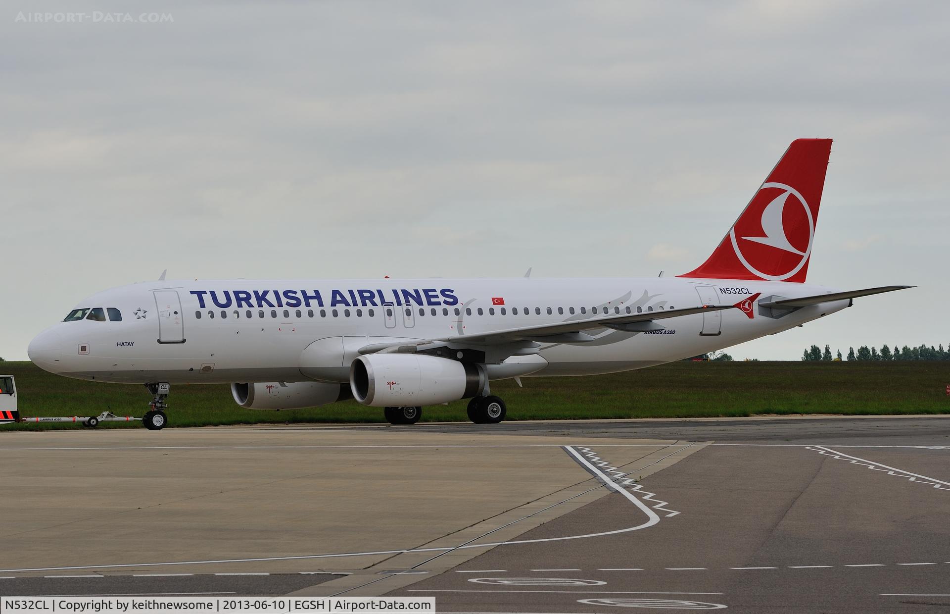 N532CL, 2005 Airbus A320-232 C/N 2522, Towed from spray shop in Turkish Airlines colour scheme