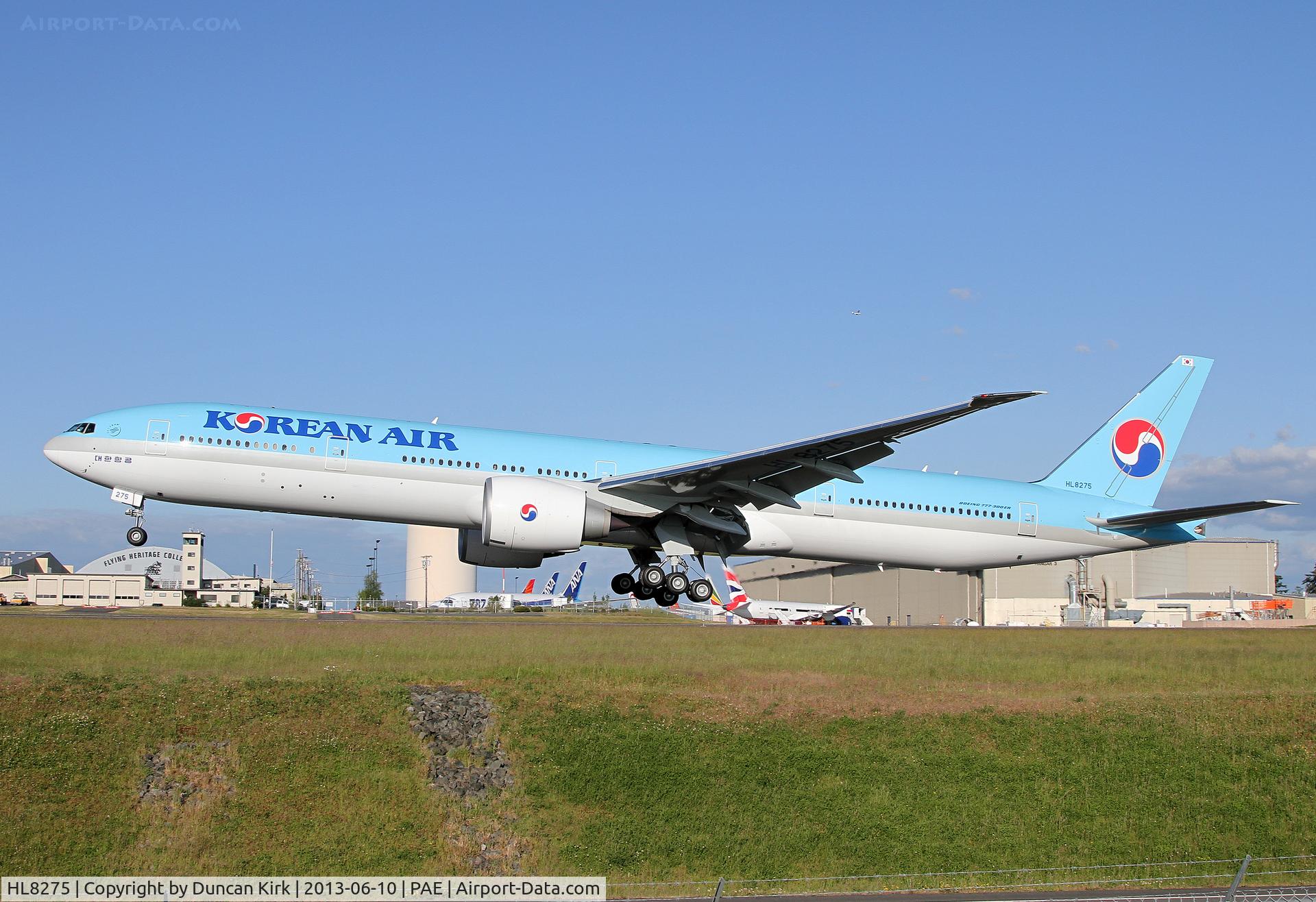 HL8275, 2013 Boeing 777-3B5/ER C/N 37651, Returning from its fourth test flight