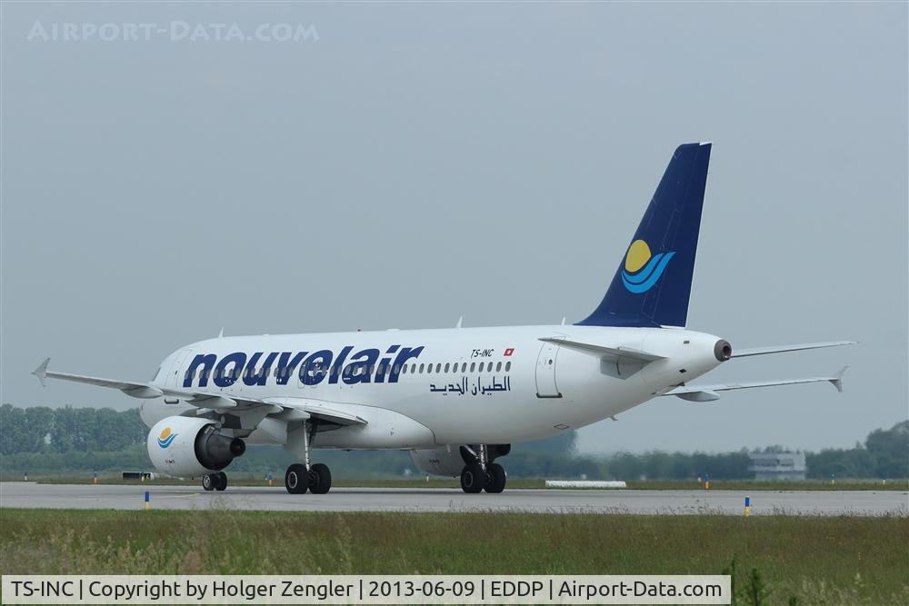 TS-INC, 2002 Airbus A320-214 C/N 1744, It is Sunday morning and todays first tourist carrier has arrived at LEJ....