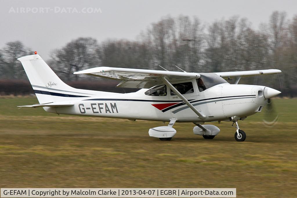 G-EFAM, 1999 Cessna 182S Skylane C/N 18280442, Cessna 182S Skylane at The Real Aeroplane Club's Spring Fly-In, Breighton Airfield, April 2013.