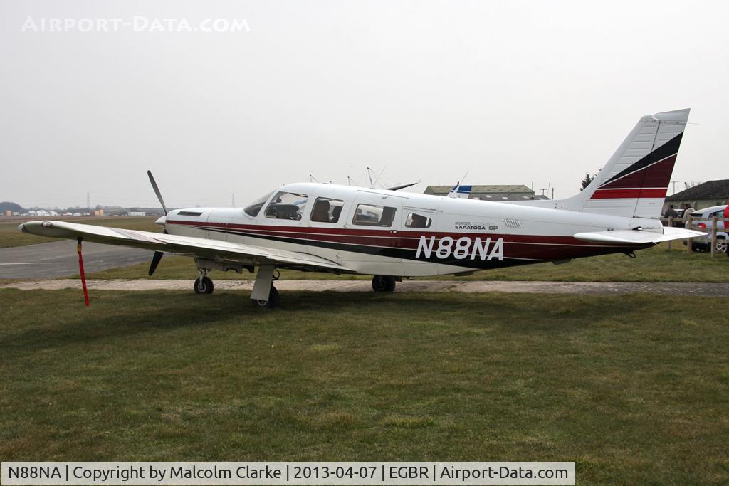 N88NA, 1984 Piper PA-32R-301T Turbo Saratoga C/N 32R-8529005, Piper PA-32R-301T Turbo Saratoga at The Real Aeroplane Club's Spring Fly-In, Breighton Airfield, April 2013.