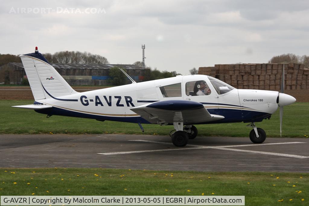 G-AVZR, 1967 Piper PA-28-180 Cherokee C C/N 28-4114, Piper PA-28-180 Cherokee C at The Real Aeroplane Company's May-hem Fly-In, Breighton Airfield, May 2013.