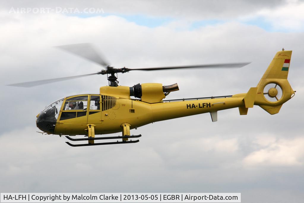 HA-LFH, 1979 Aerospatiale SA-342J Gazelle C/N 1775, Aerospatiale SA-342J Gazelle at The Real Aeroplane Company's May-hem Fly-In, Breighton Airfield, May 2013.