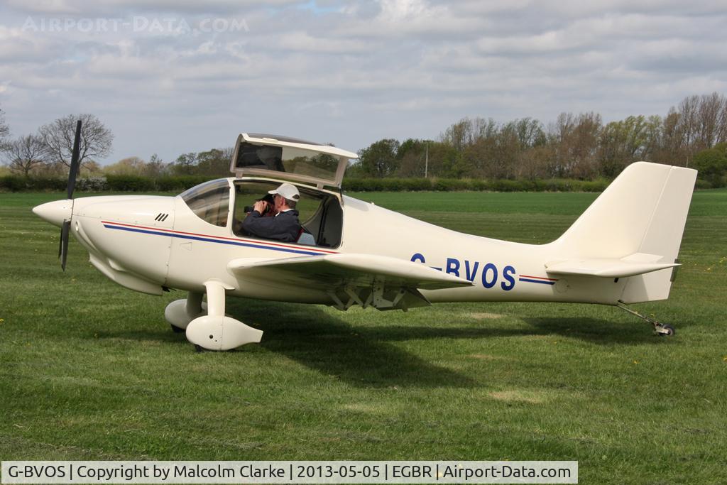 G-BVOS, 1988 Europa Tri-Gear C/N PFA 247-12562, Europa at The Real Aeroplane Company's May-hem Fly-In, Breighton Airfield, May 2013.