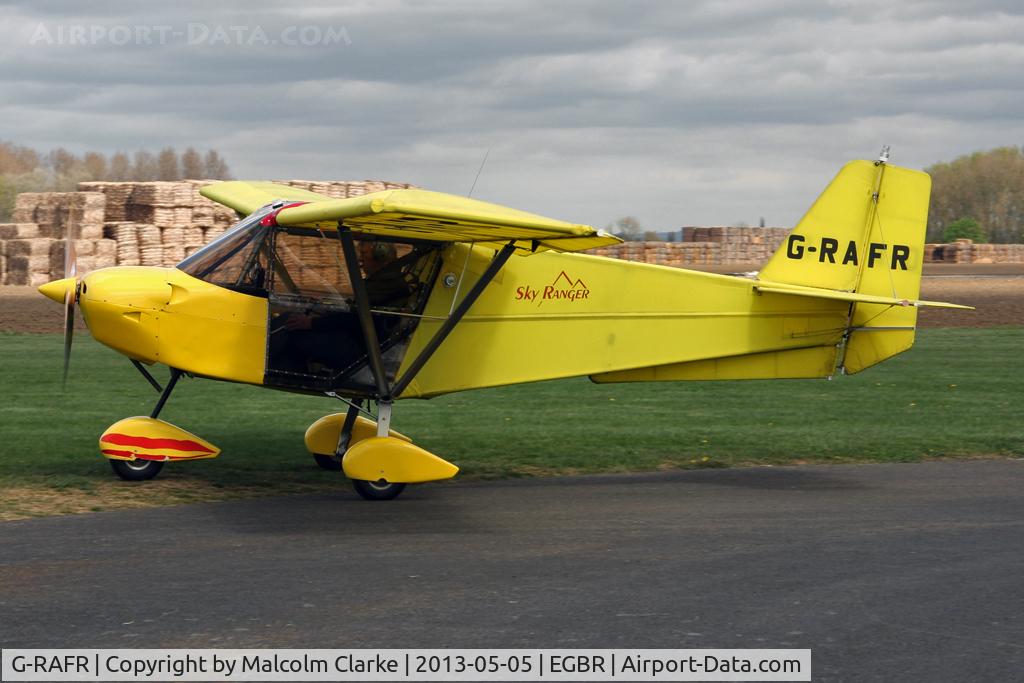 G-RAFR, 2004 Skyranger J2.2(1) C/N BMAA/HB/410, Skyranger J2.2(1) at The Real Aeroplane Club's May-hem Fly-In, Breighton Airfield, May 2013.