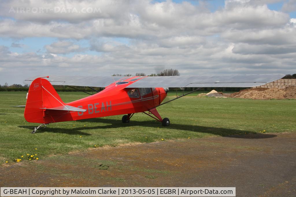 G-BEAH, 1946 Auster J-2 Arrow C/N 2366, Auster J-2 Arrow at The Real Aeroplane Club's May-hem Fly-In, Breighton Airfield, May 2013.