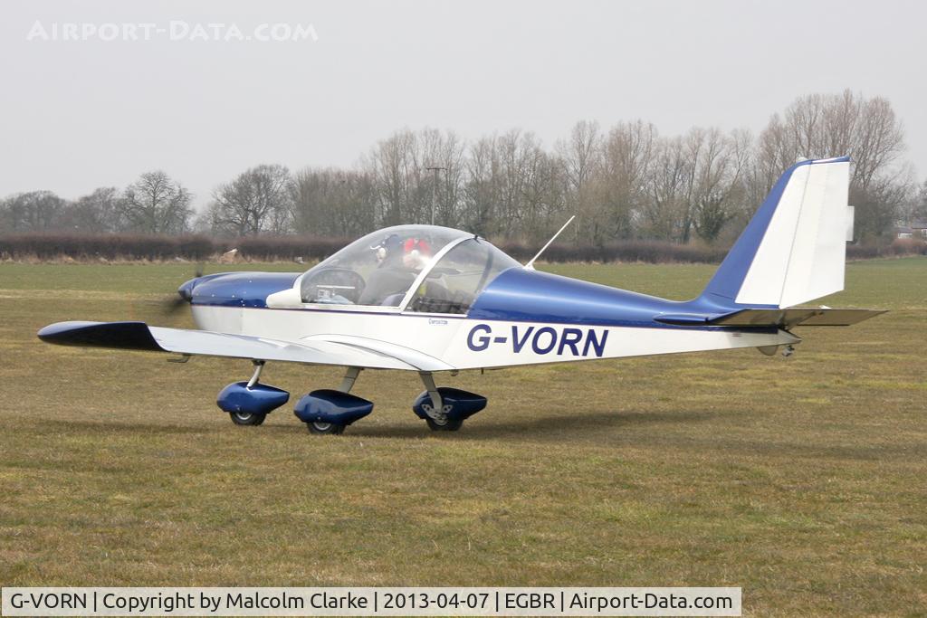 G-VORN, 2004 Aerotechnik EV-97 Eurostar C/N PFA 315-14299, Evektor-Aerotechnik EV-97 Eurostar at The Real Aeroplane Club's Spring Fly-In, Breighton Airfield, April 2013.
