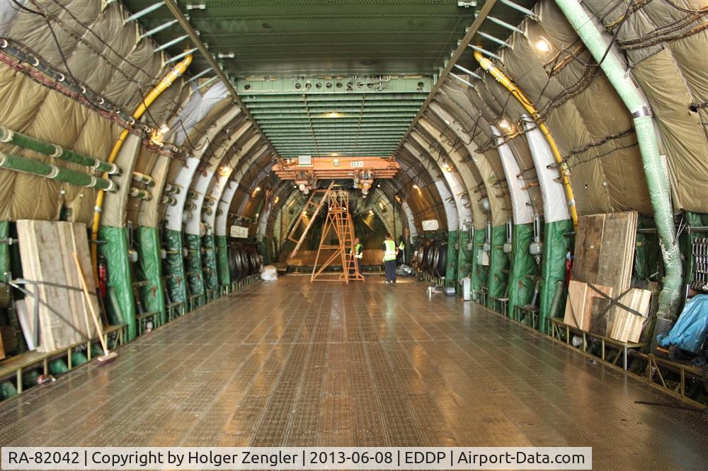 RA-82042, 1991 Antonov An-124-100 Ruslan C/N 9773054055093/0606, View into the back of storage area....