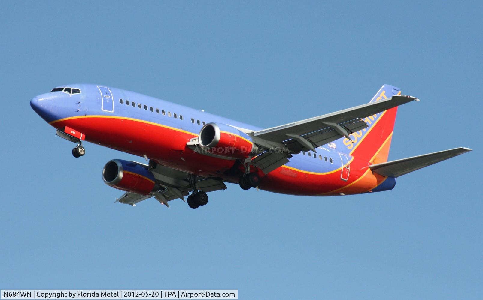 N684WN, 1988 Boeing 737-3TO C/N 23941, Southwest 737