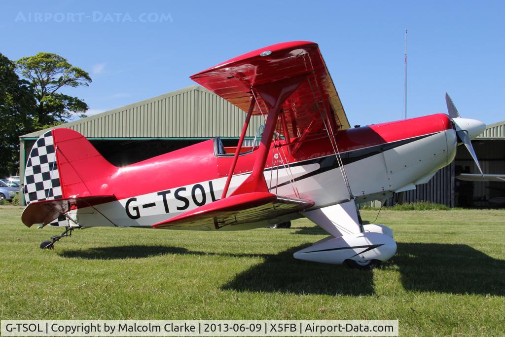G-TSOL, 1991 EAA Acro Sport I C/N PFA 072-11391, The latest resident at Fishburn, a beautifully prepared EAA Acro Sport 1; June 9th 2013.