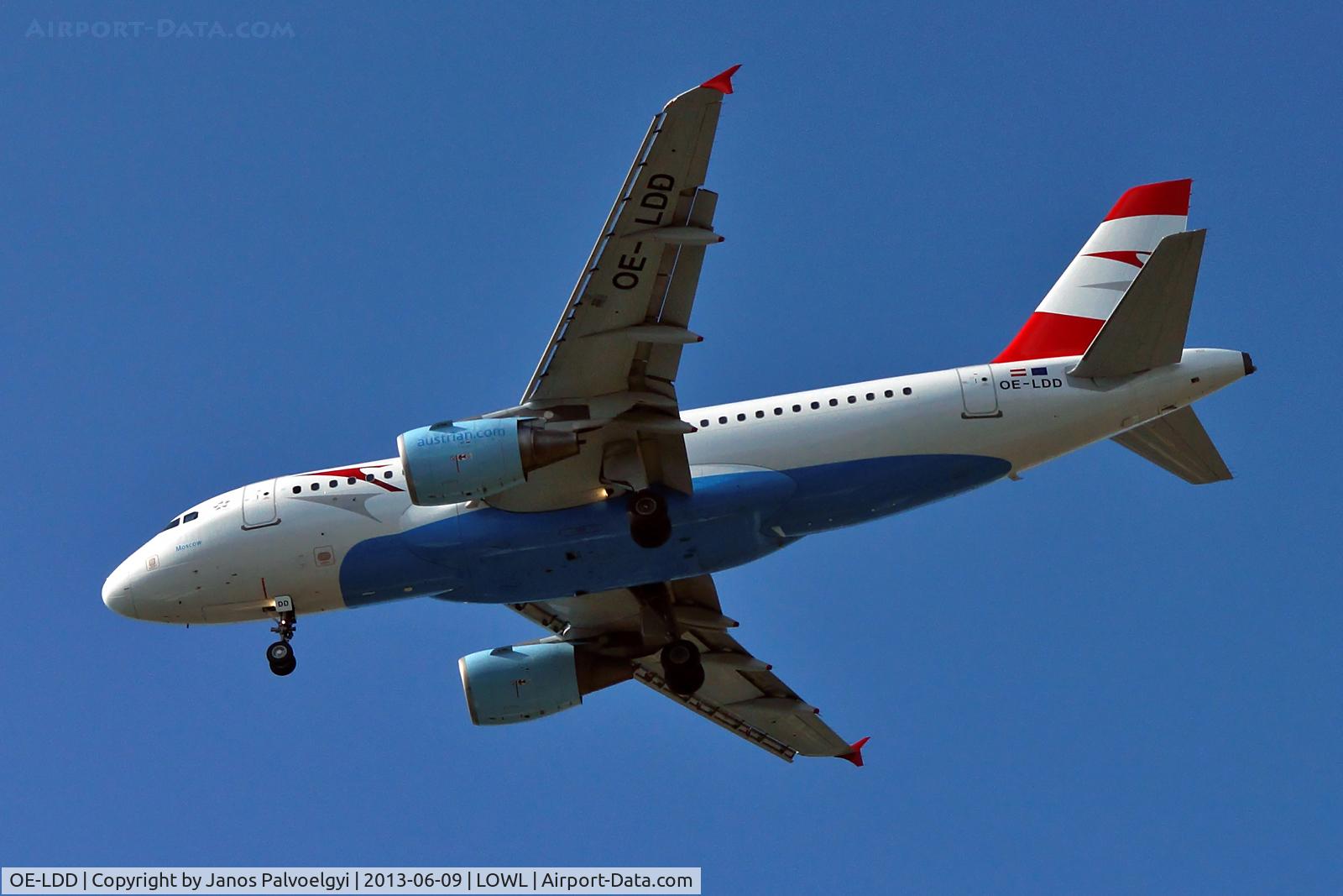 OE-LDD, 2005 Airbus A319-112 C/N 2416, Austrian Airlines Airbus A319-112 final approach in LOWL/LNZ