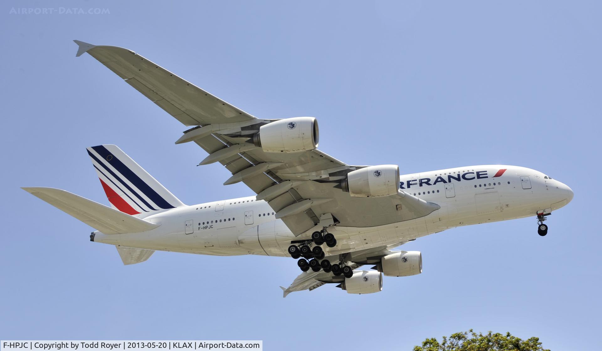 F-HPJC, 2009 Airbus A380-861 C/N 043, Arriving at LAX