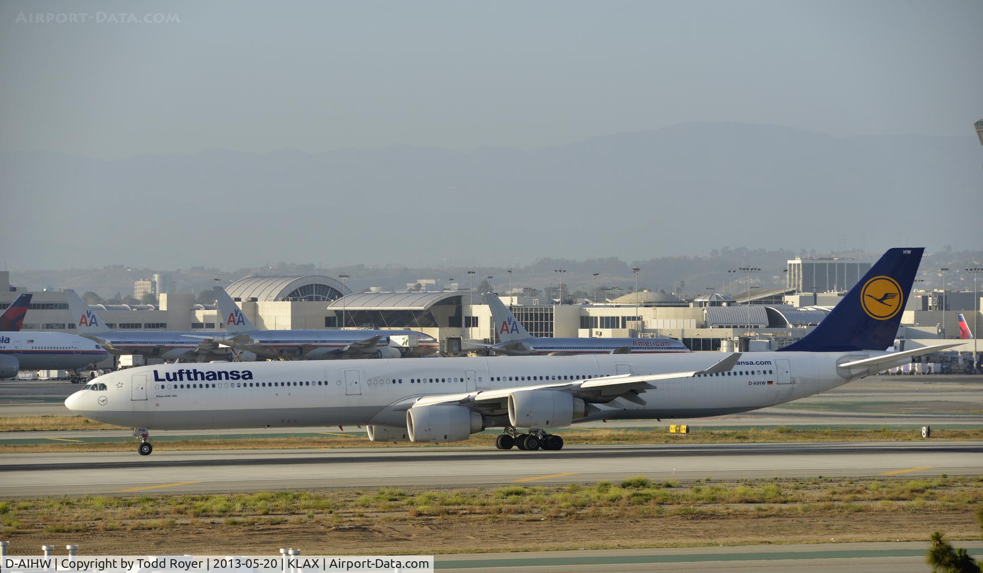 D-AIHW, 2008 Airbus A340-642X C/N 972, Arriving at LAX