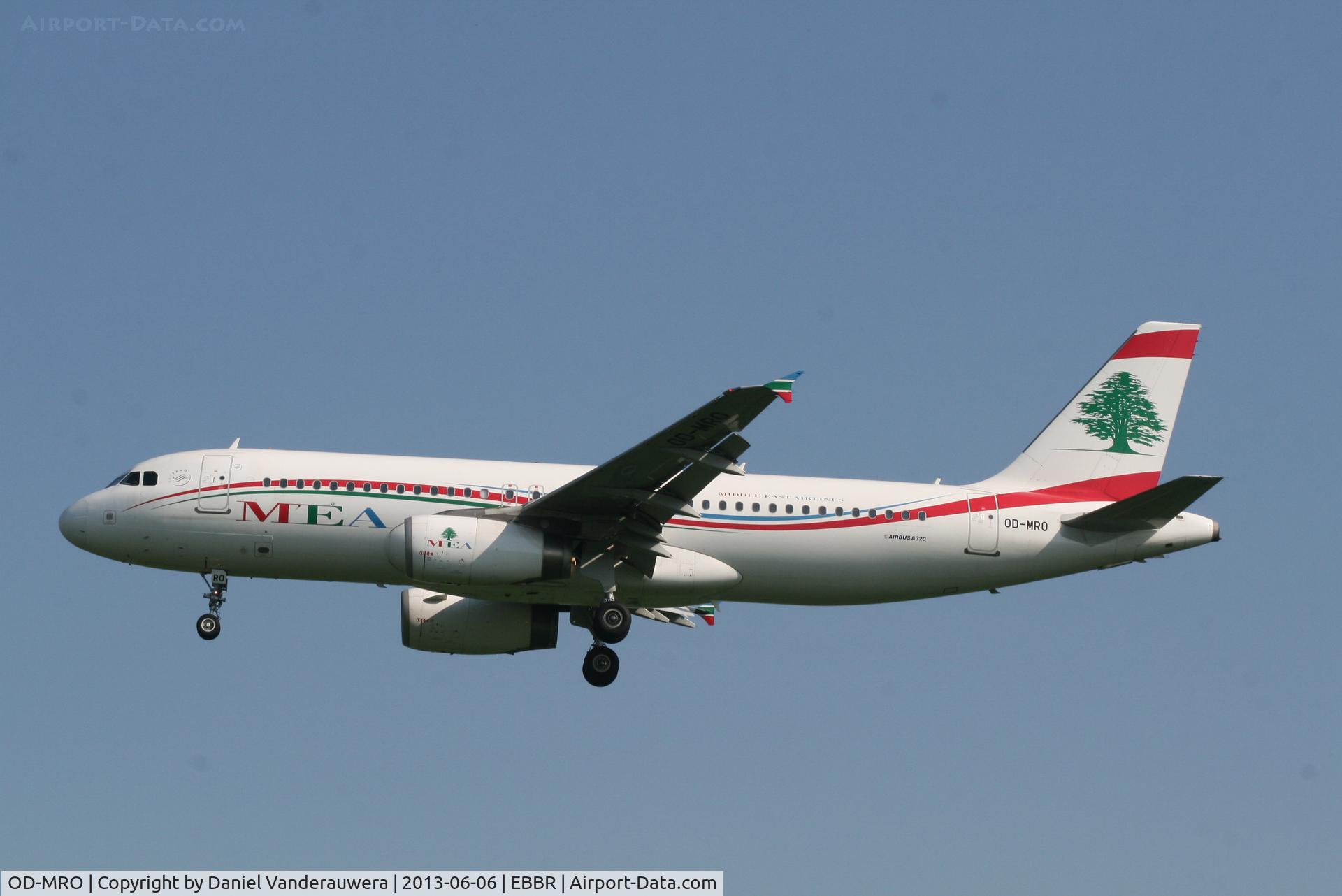 OD-MRO, 2010 Airbus A320-232 C/N 4296, Arrival of flight MEA215 to RWY 25L