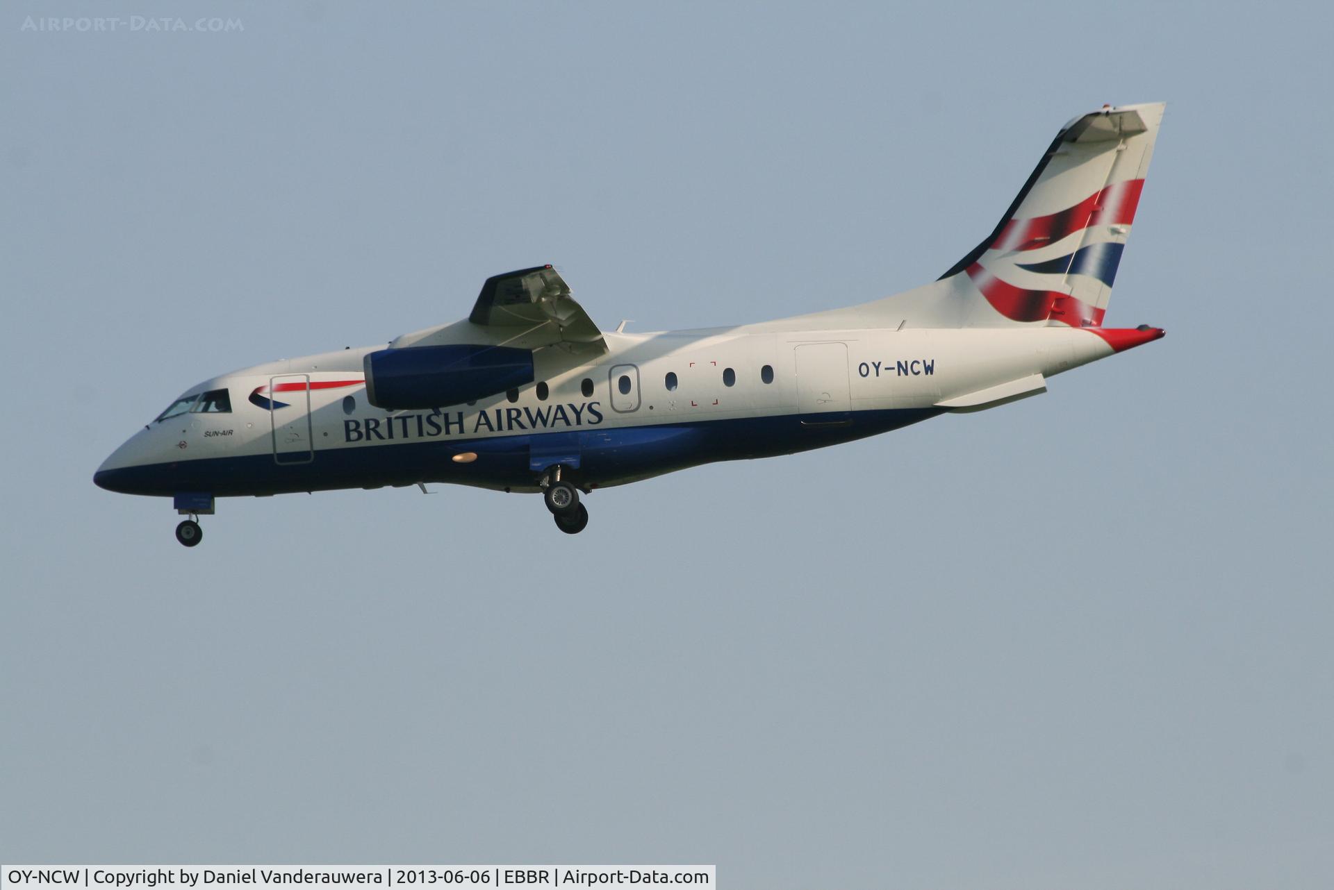 OY-NCW, 1999 Dornier 328-300JET C/N 3131, Arrival of flight BA8221 to RWY 25L